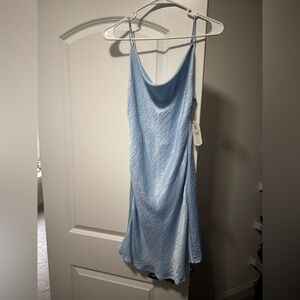 NWT Altar'd State Baby Blue Shimmer Dress